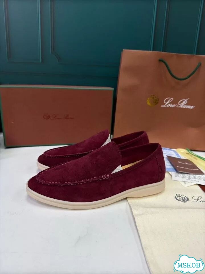 Лоферы замшевые Loro Piana Wine 35-40 фото 3