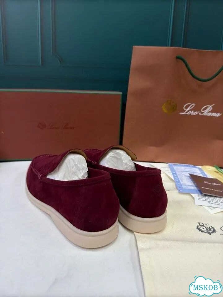 Лоферы замшевые Loro Piana Wine 35-40 фото 4