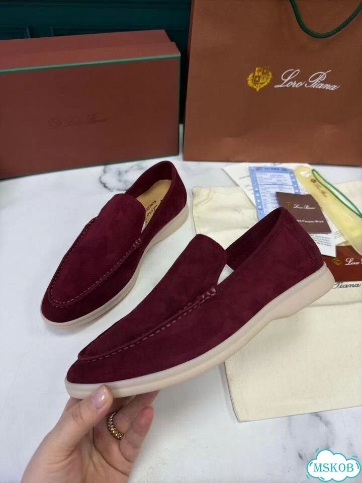 Лоферы замшевые Loro Piana Wine 35-40 фото 5