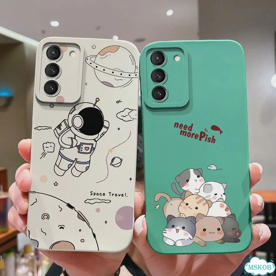 Чехол для Samsung Galaxy S21 FE S21 S21 Plus, милый квадратный силиконовый защитный чехол с изображе фото 3