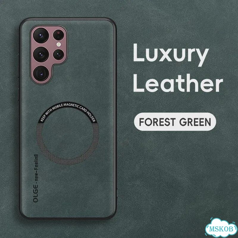 Кожаный чехол Forest Green для Samsung Galaxy S21 Plus фото 1