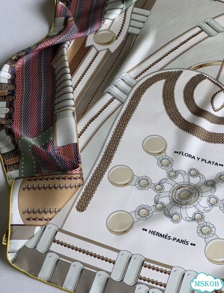 Шелковый платок Hermes фото 7