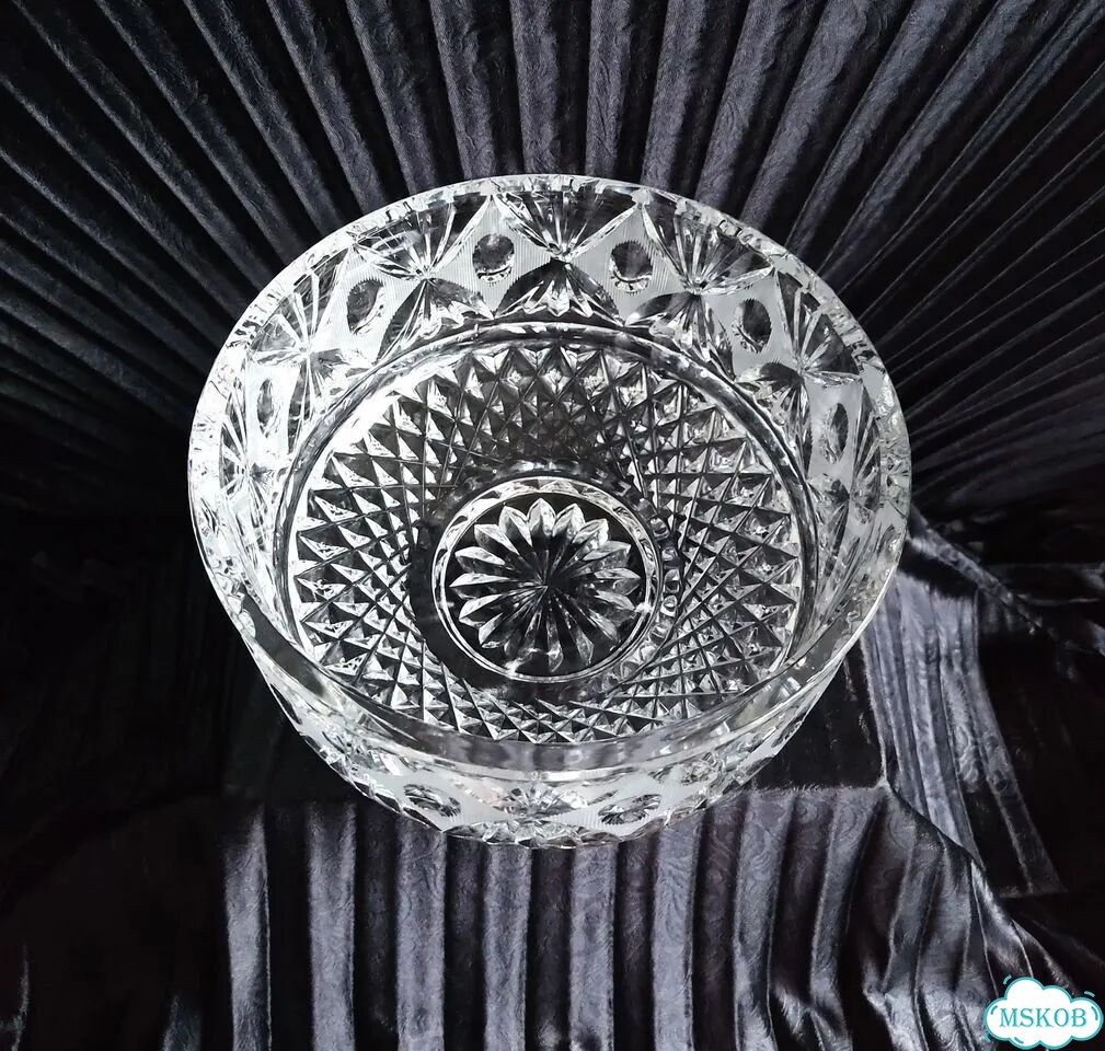 Ваза фруктовница салатник конфетница хрусталь СССР фото 4