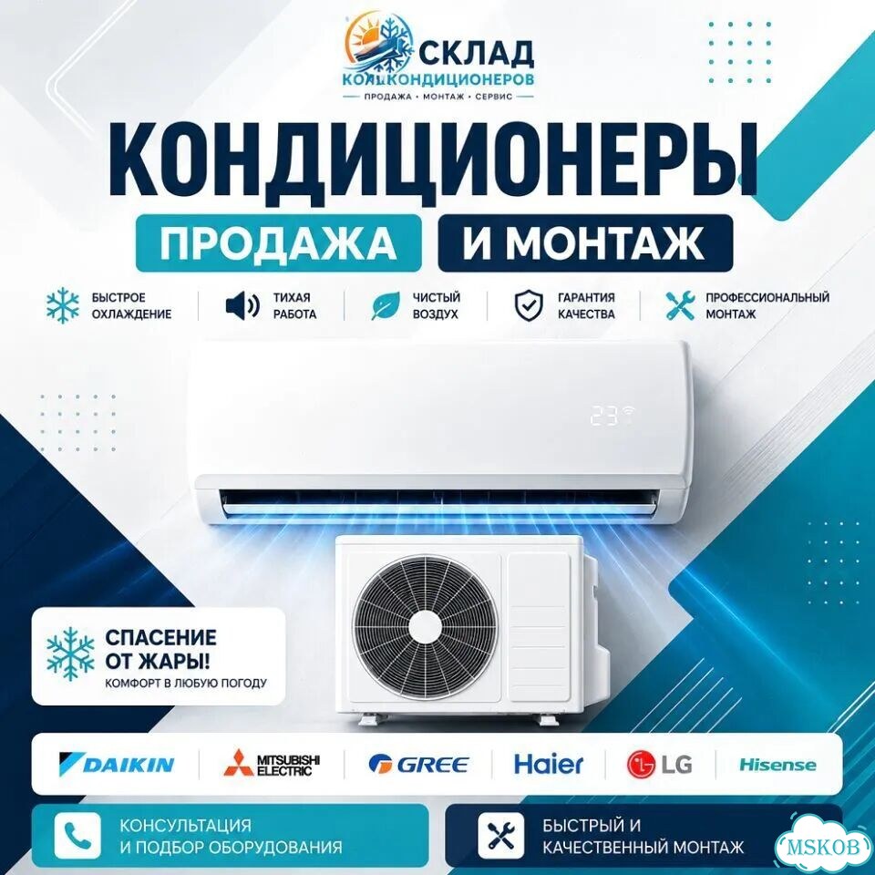 Современный кондиционер с управлением через приложение с установкой фото 1