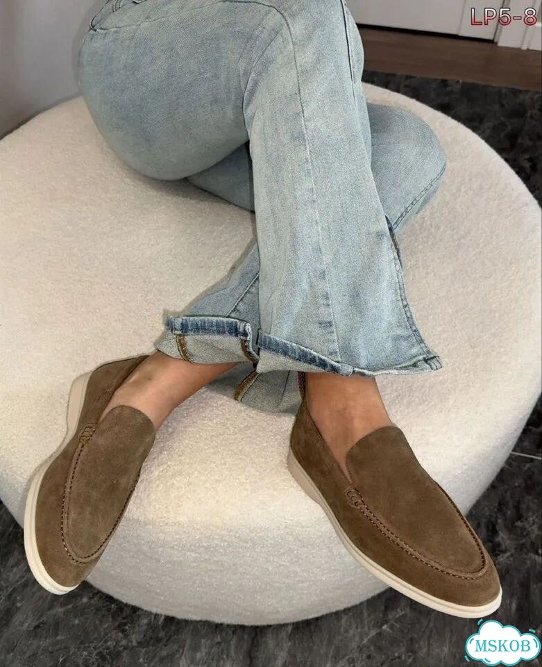 Лоферы замшевые Loro Piana Brown 35-40 фото 1