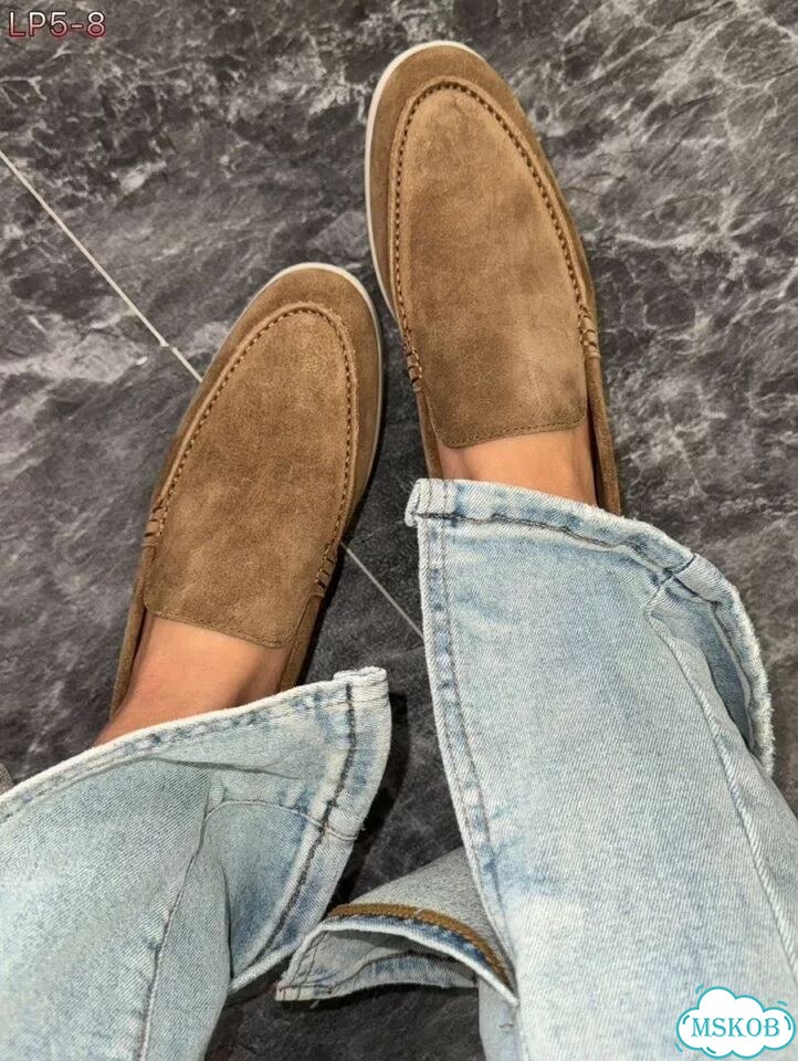 Лоферы замшевые Loro Piana Brown 35-40 фото 3