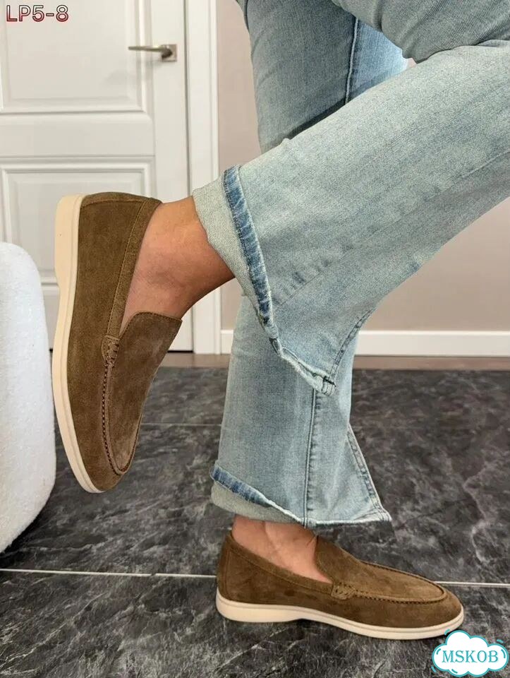 Лоферы замшевые Loro Piana Brown 35-40 фото 4