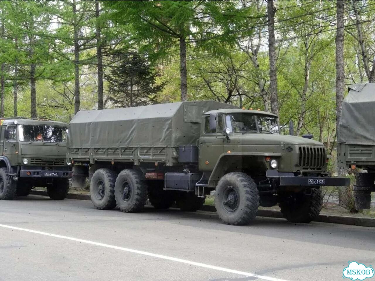 Тент на военный Камаз и Урал фото 4