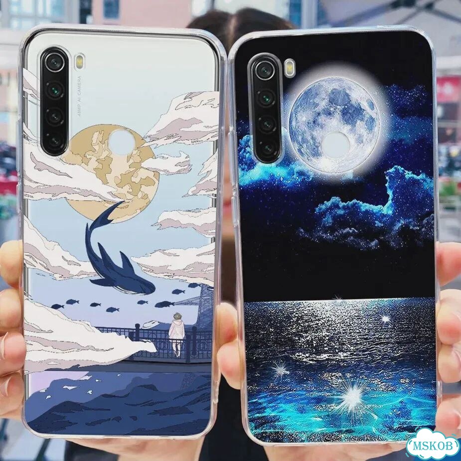 Чехол для Xiaomi Redmi Note 8, Note 8T, чехол с рисунком, прозрачный силиконовый чехол для телефона фото 4