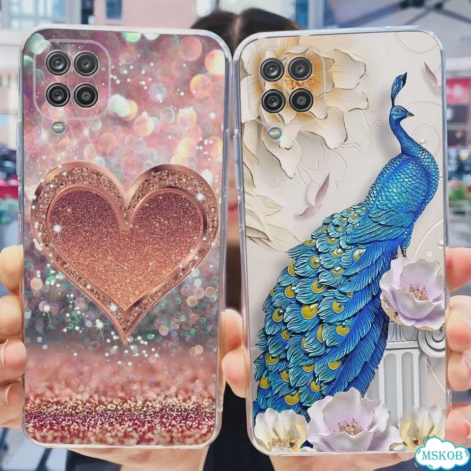 Чехол для Samsung Galaxy A12 F12 M12, роскошный окрашенный чехол, прозрачный 690, For Galaxy M12 фото 3
