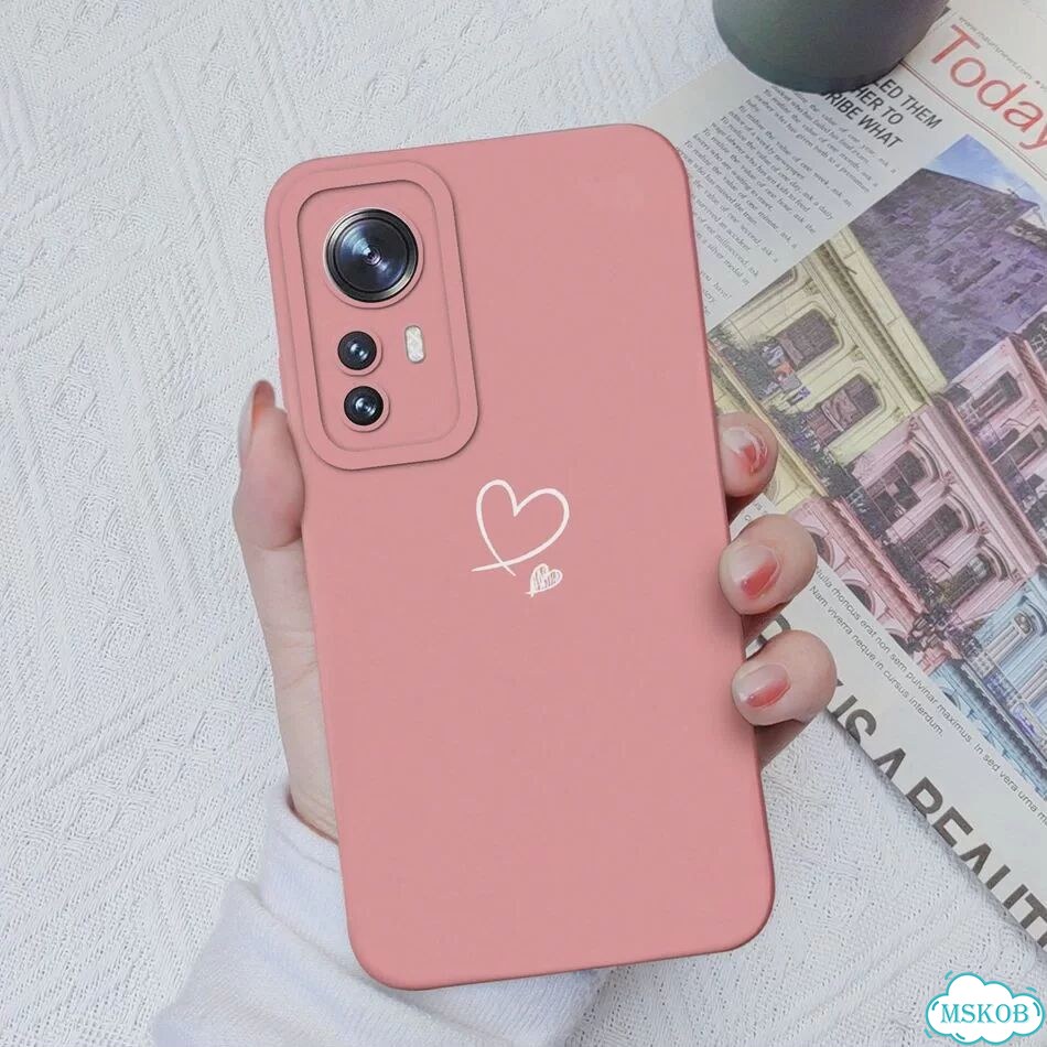 Чехол для телефона Xiaomi 12X 12T Pro, жидкий силиконовый защитный чехол для камеры с любовным сердц фото 1