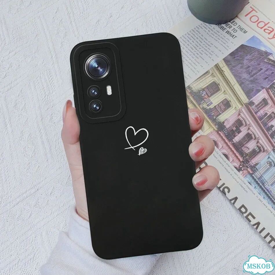 Чехол для телефона Xiaomi 12X 12T Pro, жидкий силиконовый защитный чехол для камеры с любовным сердц фото 4