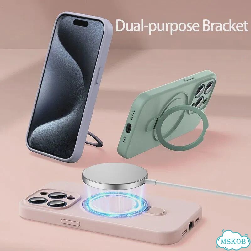 Розовый чехол для iPhone 11 с кольцом и подставкой фото 3