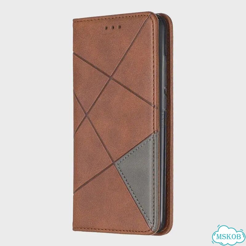 Чехол-книжка для Huawei P40 Lite E, кожаный, с магнитной застежкой Коричневый, Brown, Huawei P40 Pro фото 1
