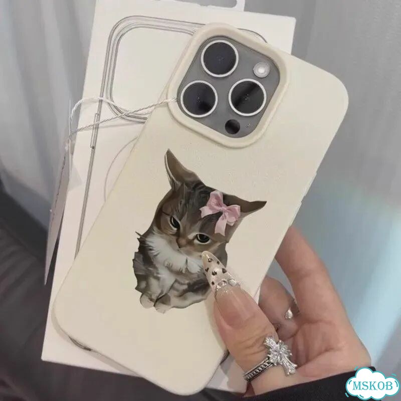 Чехол для мобильного телефона с милым котом, собакой и животным узором для iPhone 17, 16, 15, 14 Plu фото 3