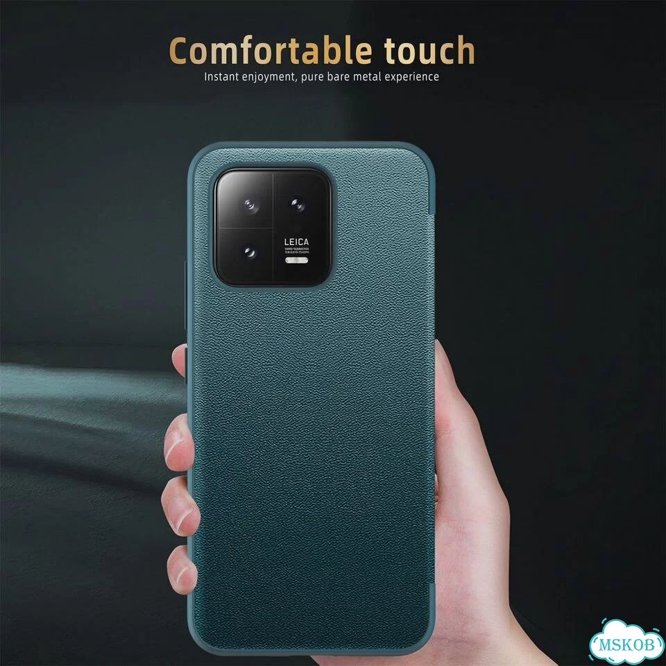 Кожаный чехол-книжка для Xiaomi 13, черный фото 3