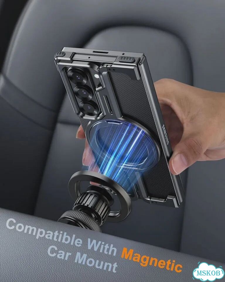 Чехол Oatsbasf для Samsung Galaxy Z Fold 6, 5, магнитный чехол Для Samsung Galaxy Z Fold6, Titanium фото 3