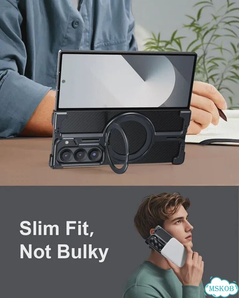 Чехол Oatsbasf для Samsung Galaxy Z Fold 6, 5, магнитный чехол Для Samsung Galaxy Z Fold6, Titanium фото 7
