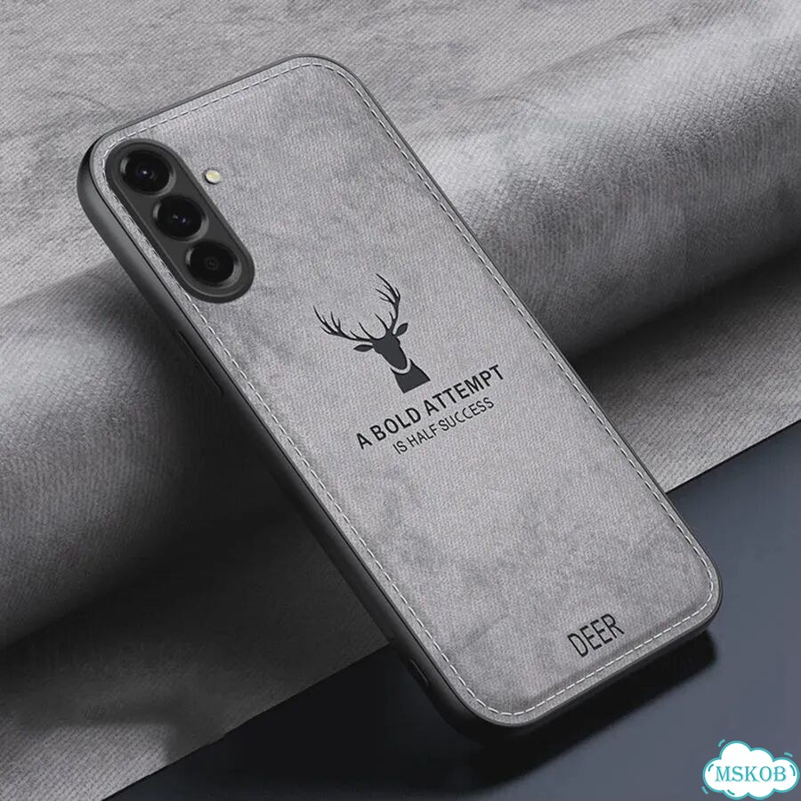 Чехол из ткани с рисунком оленя для Samsung Galaxy A57 A37 5G S26 Ultra S24 FE S25 Plus Gray, S26 фото 1