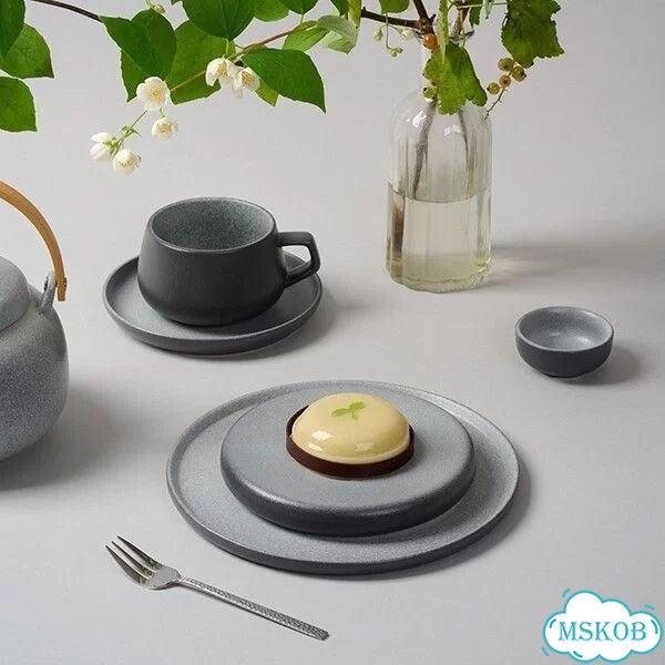 Чашка кофейная «Сейко», фарфор, 300 мл, серый (Kunstwerk) фото 4