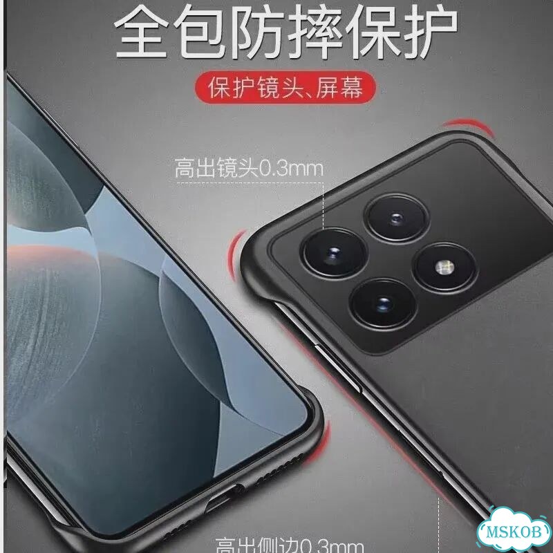 Ультратонкий матовый безрамный чехол для телефона poco X6 Pro F6 Pro F5 Черный, черный, For poco F5 фото 3