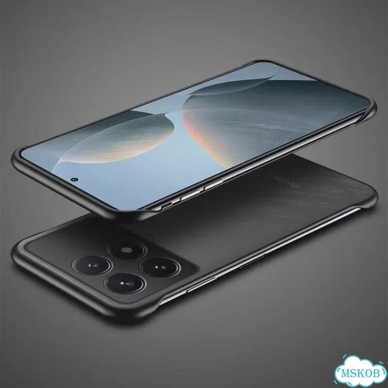 Ультратонкий матовый безрамный чехол для телефона poco X6 Pro F6 Pro F5 Черный, черный, For poco F5 фото 4
