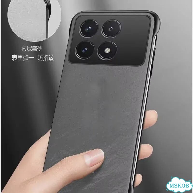 Ультратонкий матовый безрамный чехол для телефона poco X6 Pro F6 Pro F5 Черный, черный, For poco F5 фото 5