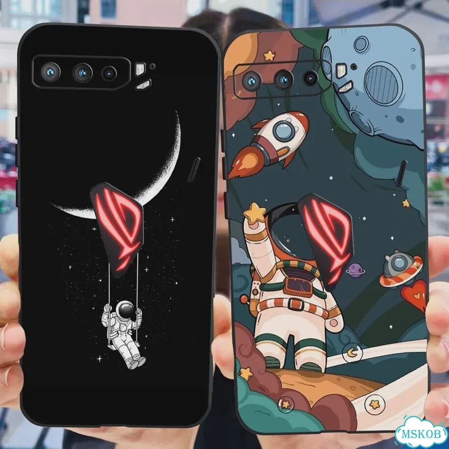 Силиконовый чехол для телефона Asus ROG Phone 3 чехол ZS661KS, симпатичный бампер с астронавтом, мат фото 2
