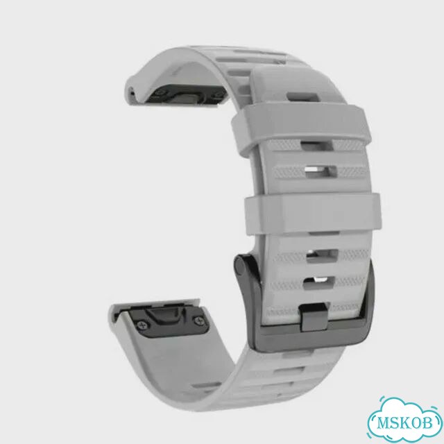 Ремешок для часов Arvin силиконовый 26 22 20 мм для Garmin 22mm Fenix 6 6 Pro, Серый, Gray фото 1