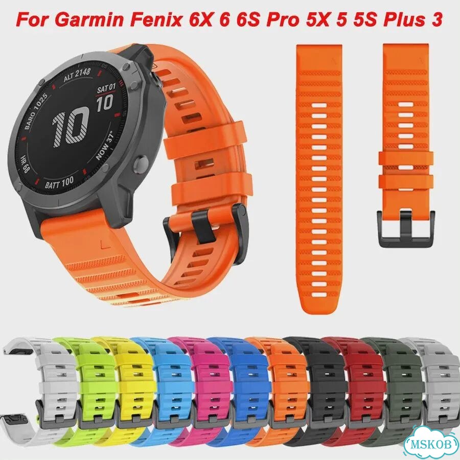 Ремешок для часов Arvin силиконовый 26 22 20 мм для Garmin 22mm Fenix 6 6 Pro, Серый, Gray фото 2
