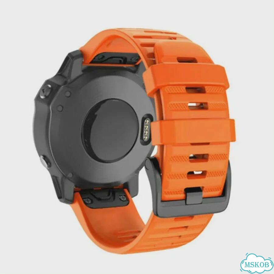 Ремешок для часов Arvin силиконовый 26 22 20 мм для Garmin 22mm Fenix 6 6 Pro, Серый, Gray фото 6