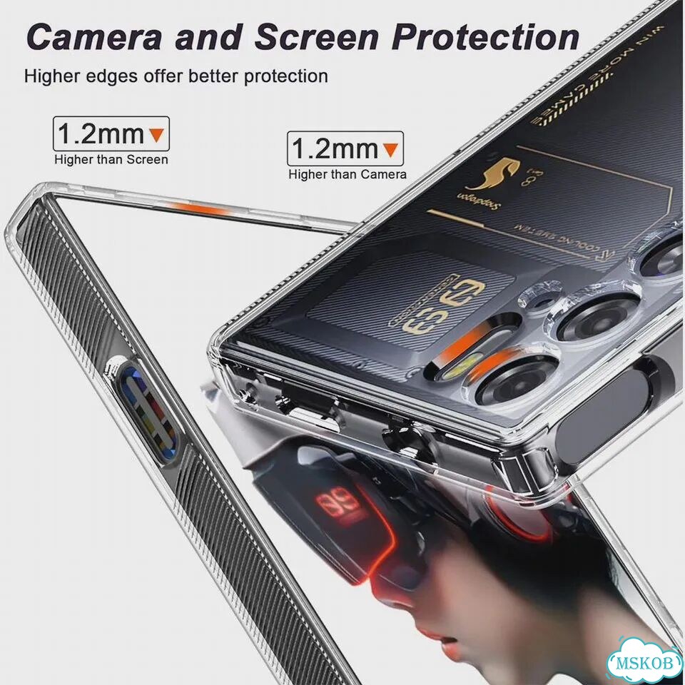Чехол Red Magic 9 Pro Plus, TPU, прозрачный фото 3