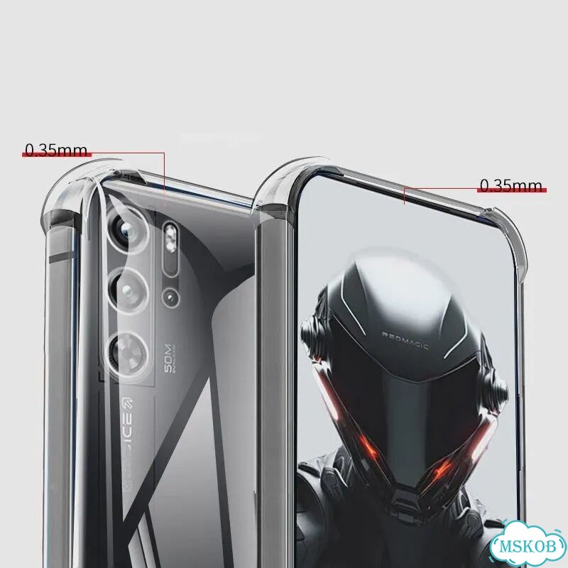 Чехол Red Magic 9 Pro Plus, TPU, прозрачный фото 6