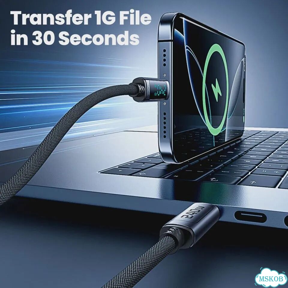 Toocki USB C - USB C кабель 240W, 2m, белый фото 7