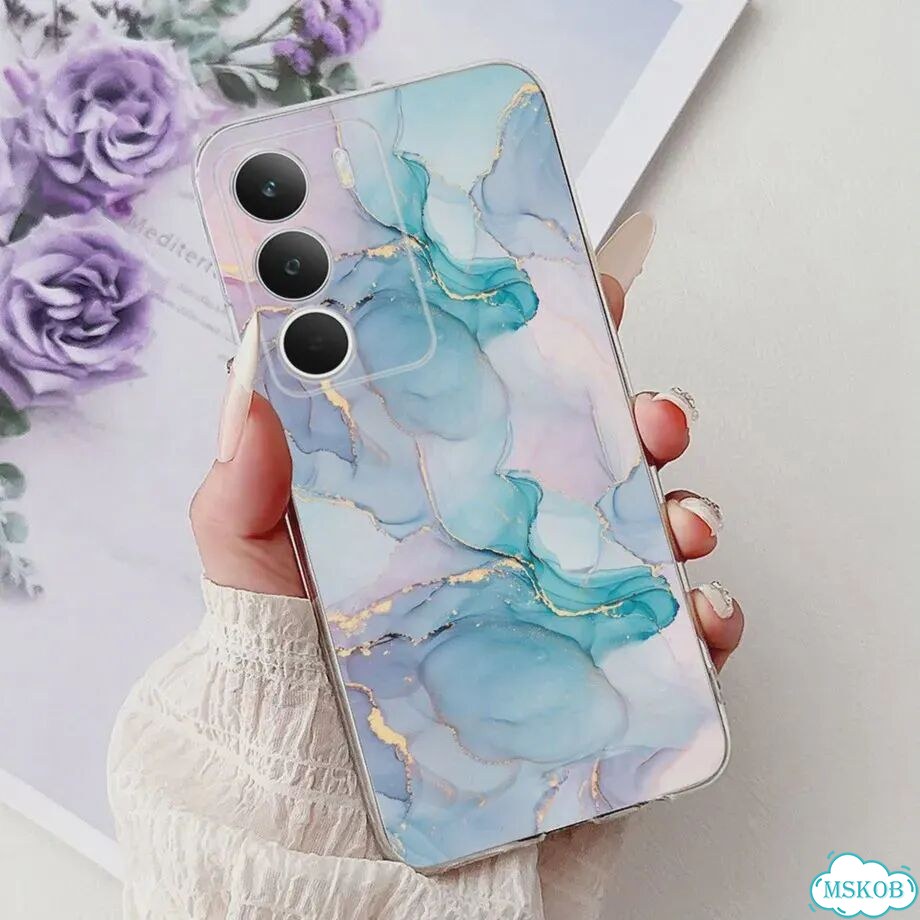 Для Realme C71 4G RMX5303 Чехол Дракон Мрамор Цветок Бабочка Koifish Чехол для телефона TPU-725 фото 1