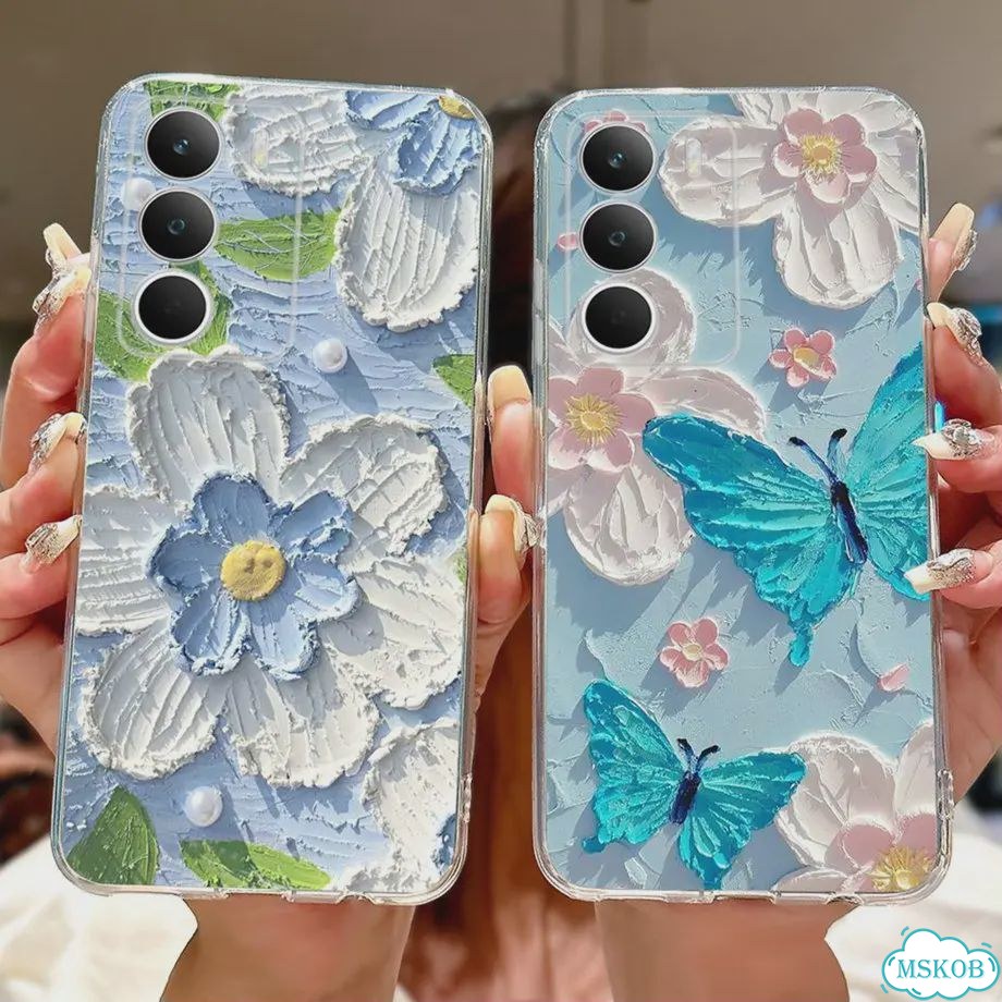 Для Realme C71 4G RMX5303 Чехол Дракон Мрамор Цветок Бабочка Koifish Чехол для телефона TPU-725 фото 4