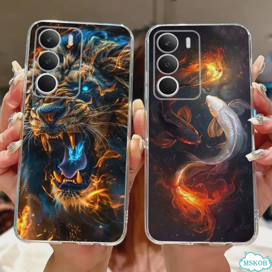 Для Realme C71 4G RMX5303 Чехол Дракон Мрамор Цветок Бабочка Koifish Чехол для телефона TPU-725 фото 5