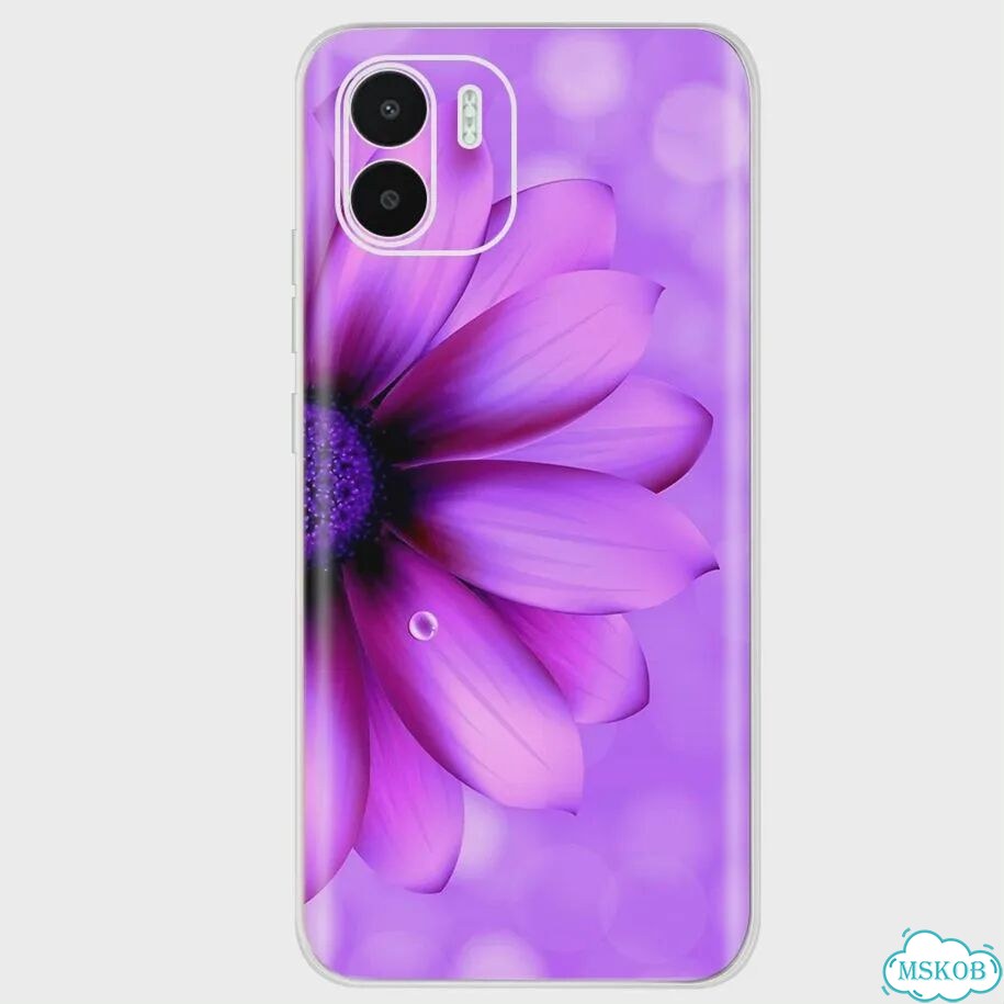 Чехол для Xiaomi Redmi A2 Plus розовый, цветочный фото 7