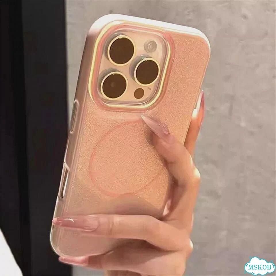Блестящий чехол Magsafe хаки для iPhone 16 Pro Max фото 2