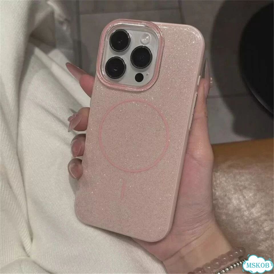 Блестящий чехол Magsafe хаки для iPhone 16 Pro Max фото 3