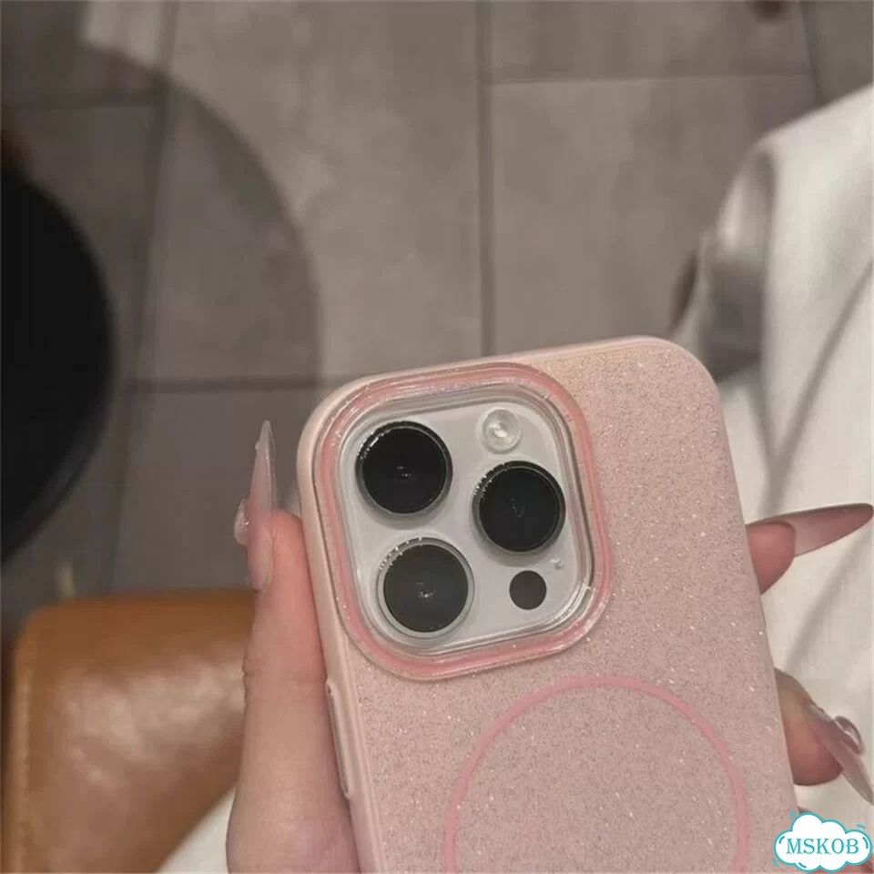 Блестящий чехол Magsafe хаки для iPhone 16 Pro Max фото 4