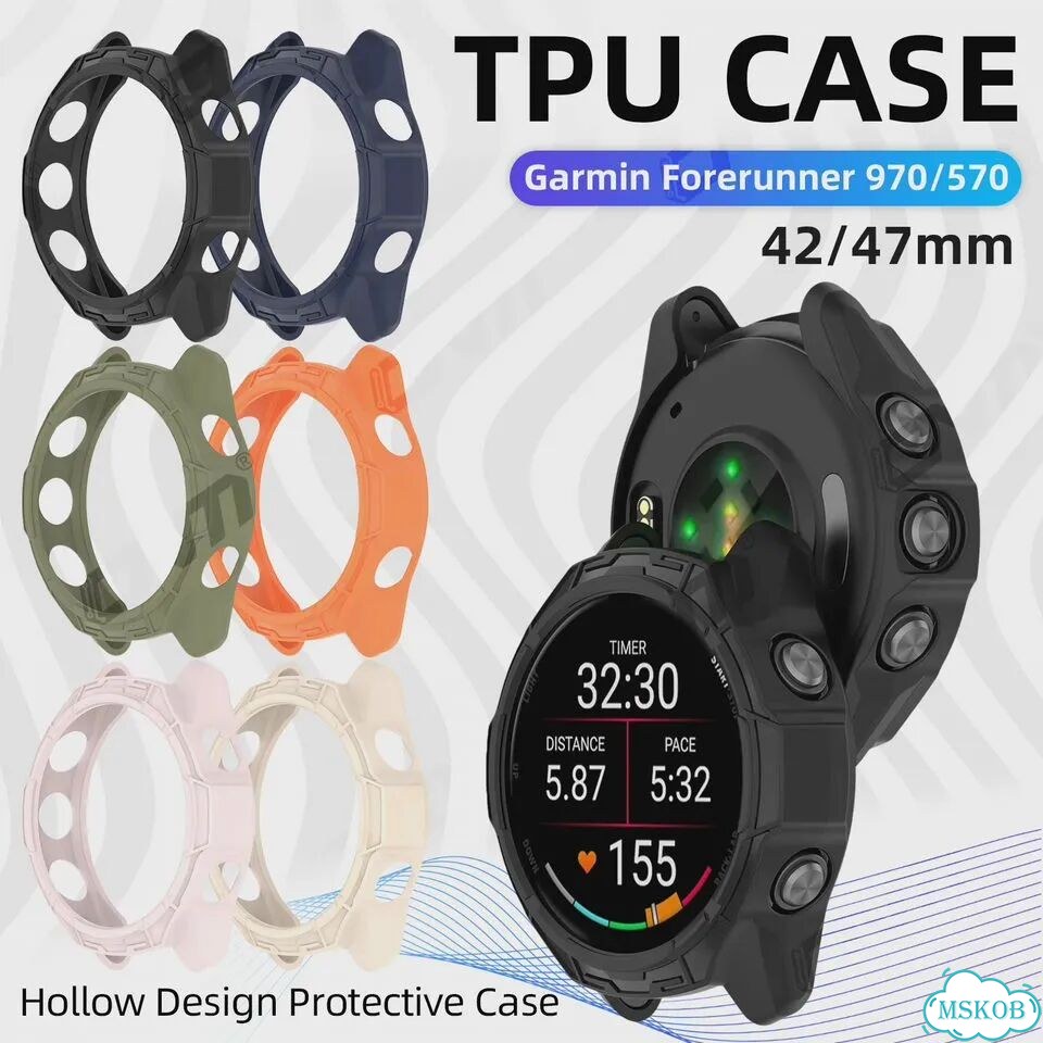 Силиконовый чехол для Garmin Forerunner 970/570, розовый фото 2