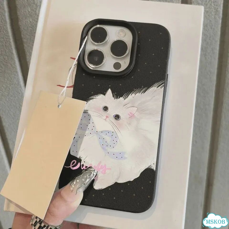 INS Корейский чехол для телефона с милым котом для Samsung A05S A06 A07 A15 A16 A17 A34 A35 A53 A54 фото 1