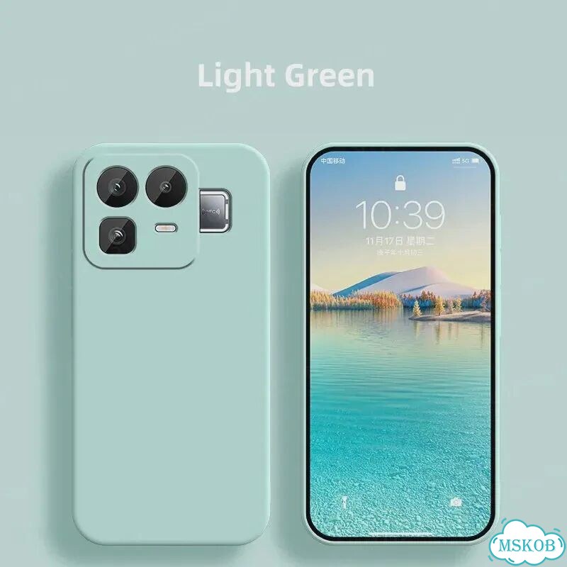 Чехол из жидкого силикона для Realme Neo8, мягкий чехол-накладка из тпу с защитой камеры Light Green фото 1