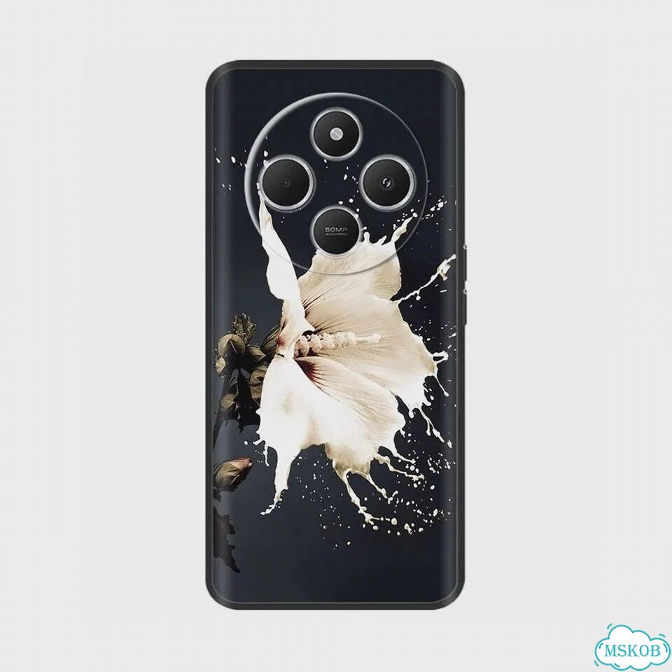 Для Redmi 14C Чехол Мягкий черный силиконовый роскошный чехол для задней панели Фиолетовый, 01533 фото 5
