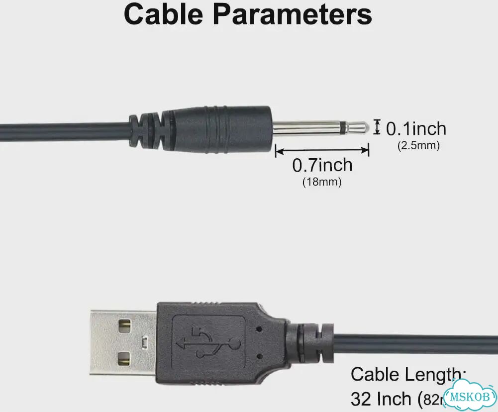 Nuolianxin USB-кабель для вибратора 2.5 мм фото 4