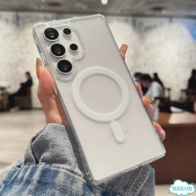 Оригинальный прозрачный магнитный чехол для телефона Samsung Galaxy S26 S25 S24 S23 S22 S21 Plus Ult фото 2