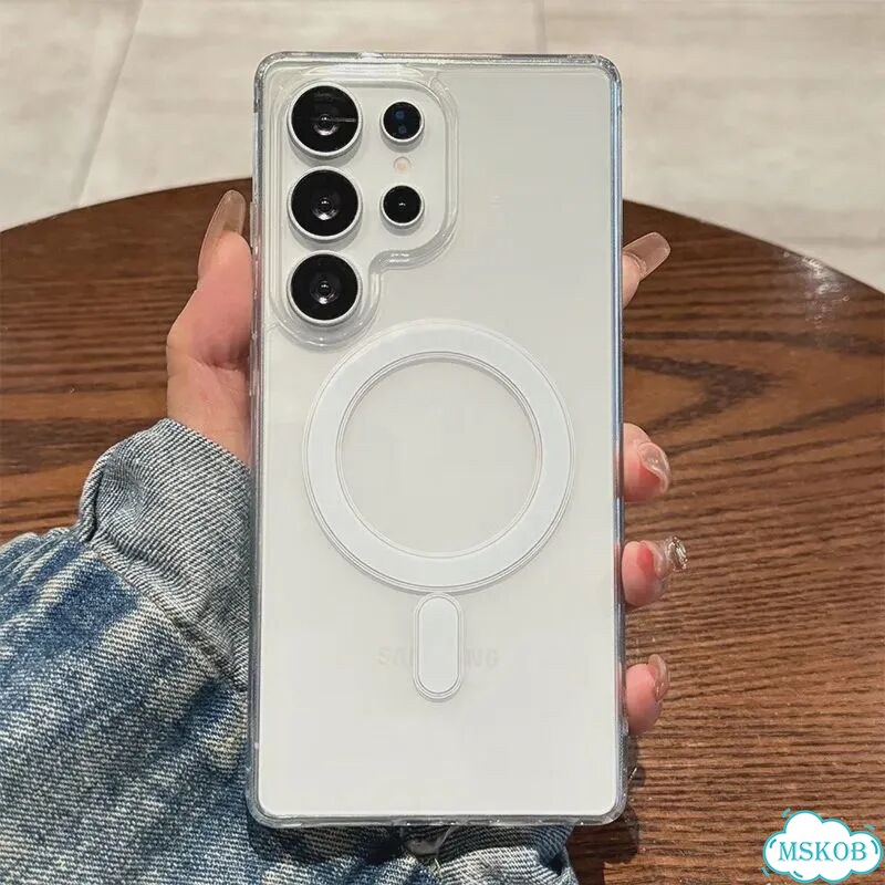 Оригинальный прозрачный магнитный чехол для телефона Samsung Galaxy S26 S25 S24 S23 S22 S21 Plus Ult фото 3