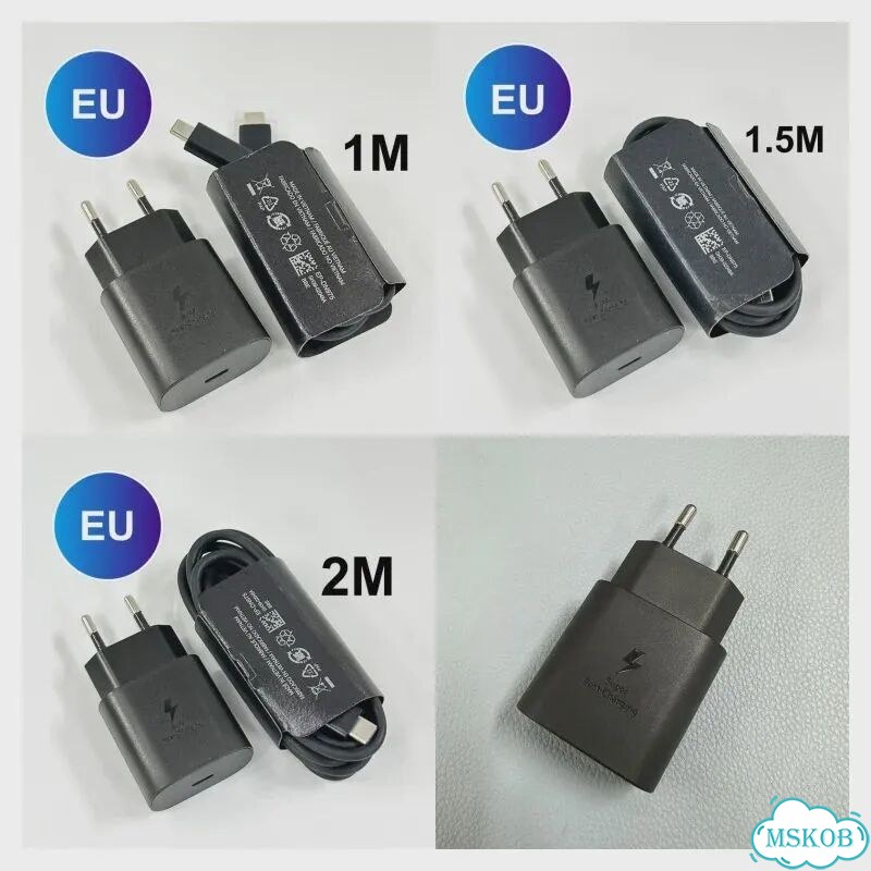 Оригинальное зарядное устройство Samsung 25W Super Fast Charger Type-C для Galaxy Black 25W EU 2M фото 6