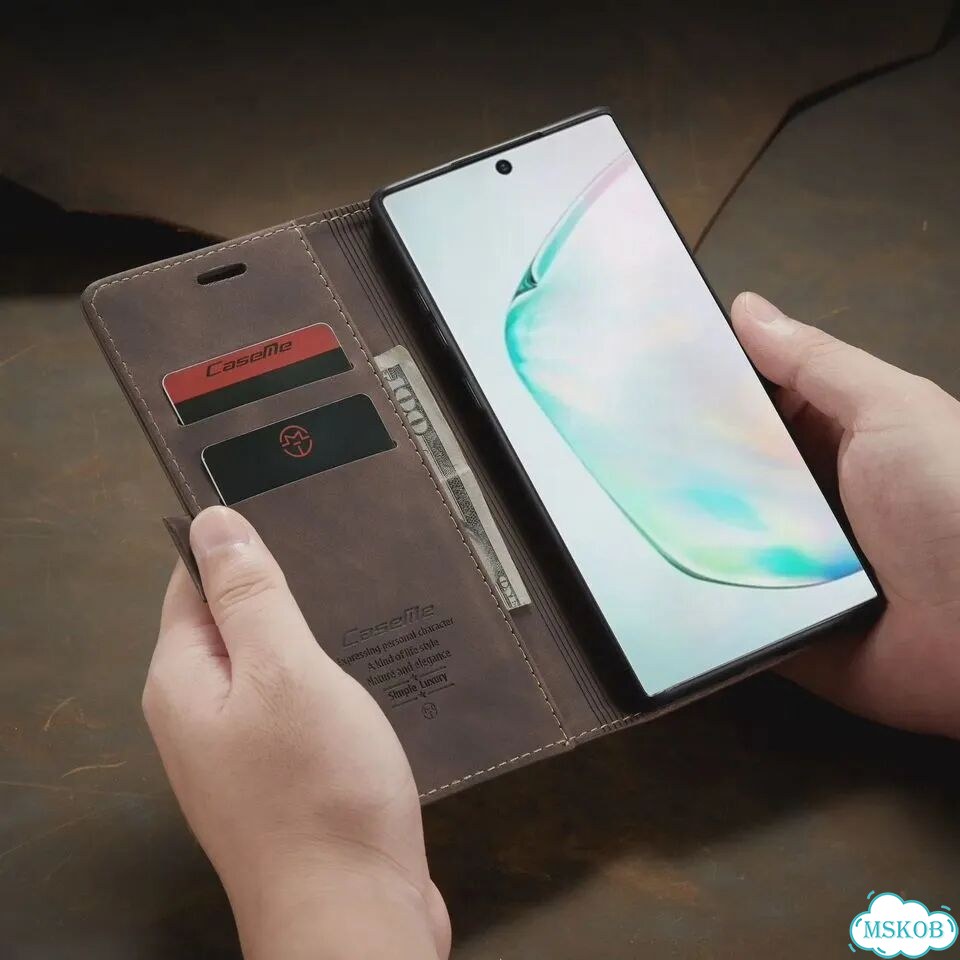 Кожаный чехол для Samsung Galaxy S10 S9 S8 Plus S7 Edge,CaseMe Ретро кошелек, магнитный держатель дл фото 6